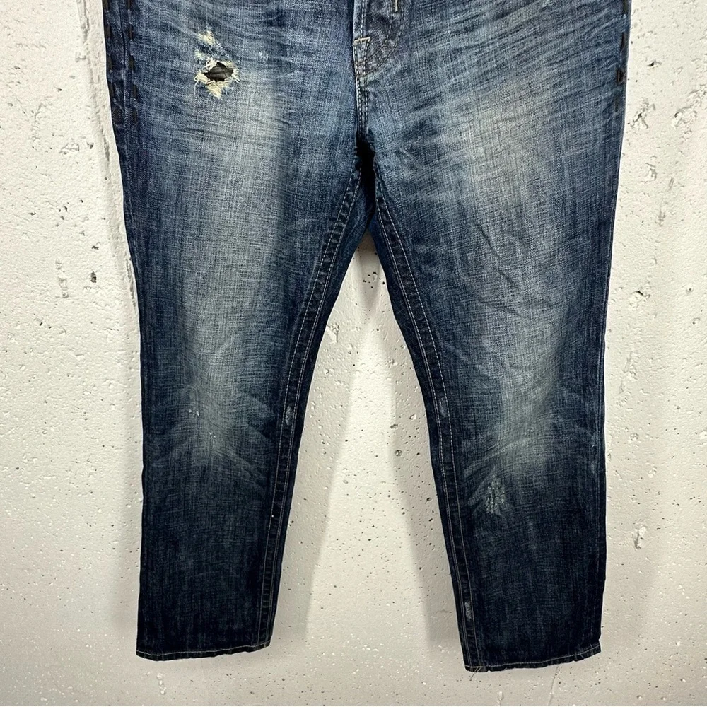 MEK Y2K Men’s size 31 x 29.5” Washington Slim Straight Distressed Jeans